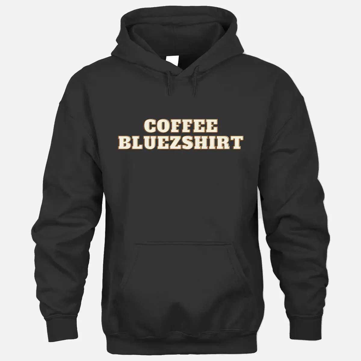 Coffee Bluezshirt Hoodie - Black
